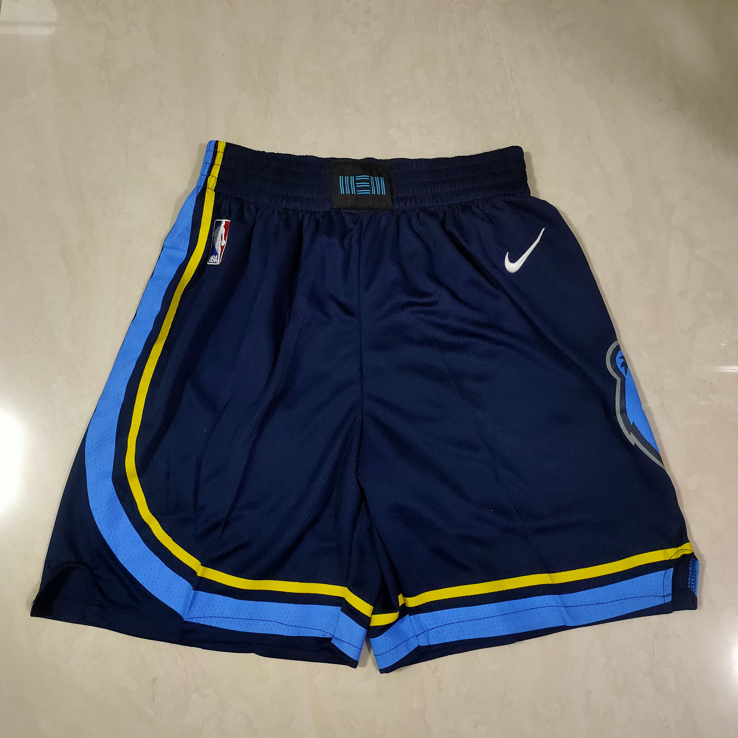 Cheap Men NBA Memphis Grizzlies Blue Shorts 0416